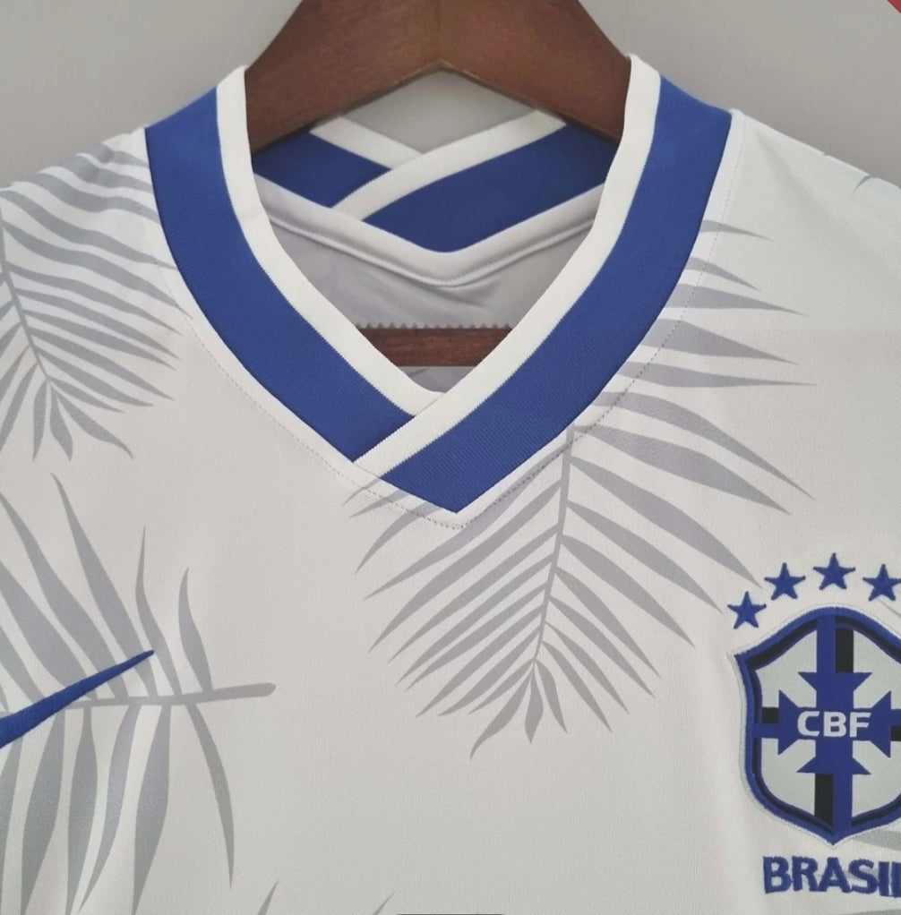 2022 Brazil Classic White Football Shirt