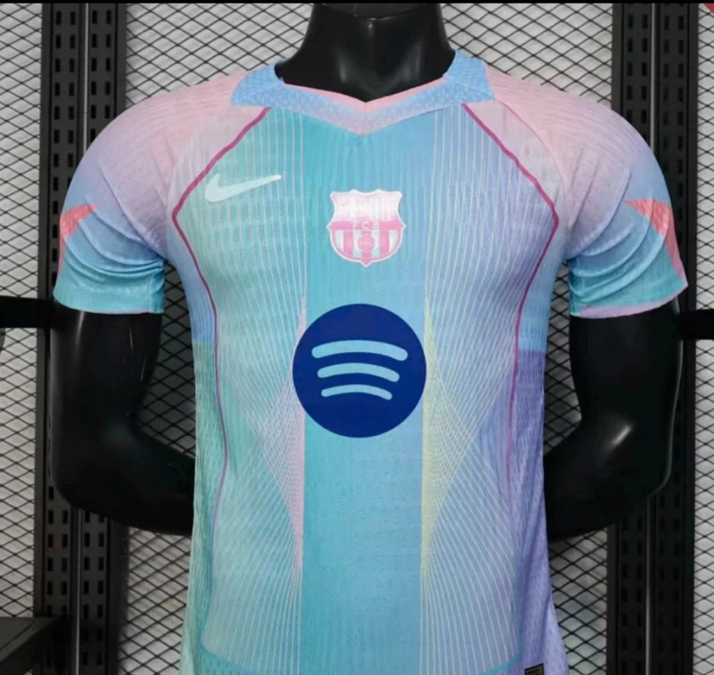 2025/2026 Player Version Barcelona Concept Pink Blue Gradient Football Shirt