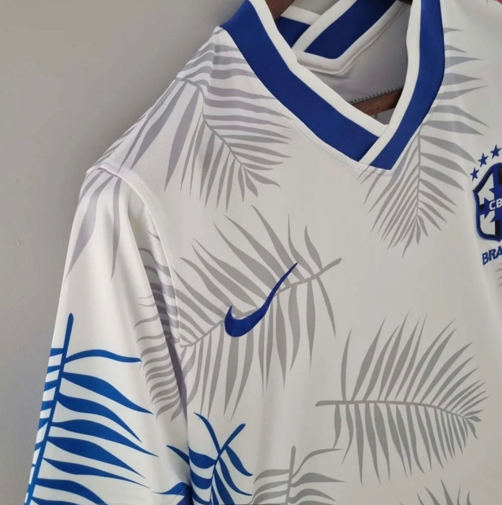2022 Brazil Classic White Football Shirt