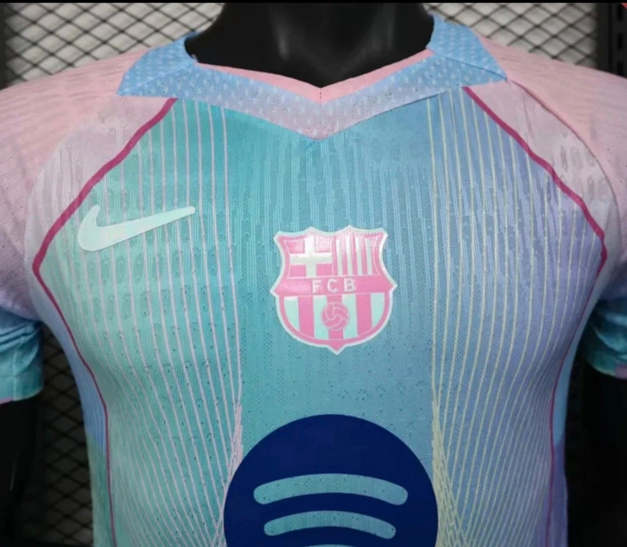 2025/2026 Player Version Barcelona Concept Pink Blue Gradient Football Shirt