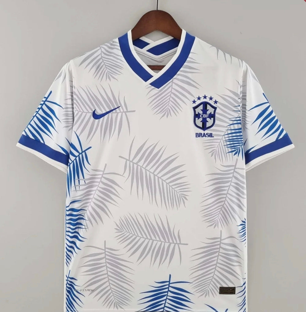 2022 Brazil Classic White Football Shirt