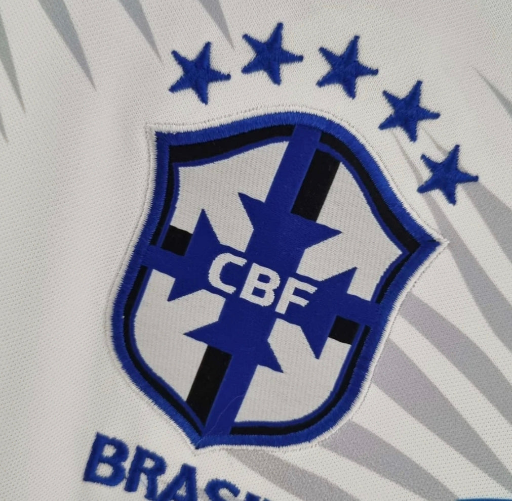 2022 Brazil Classic White Football Shirt
